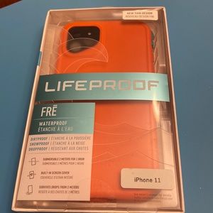 Orange and Teal Lifeproof Case- iPhone 11
